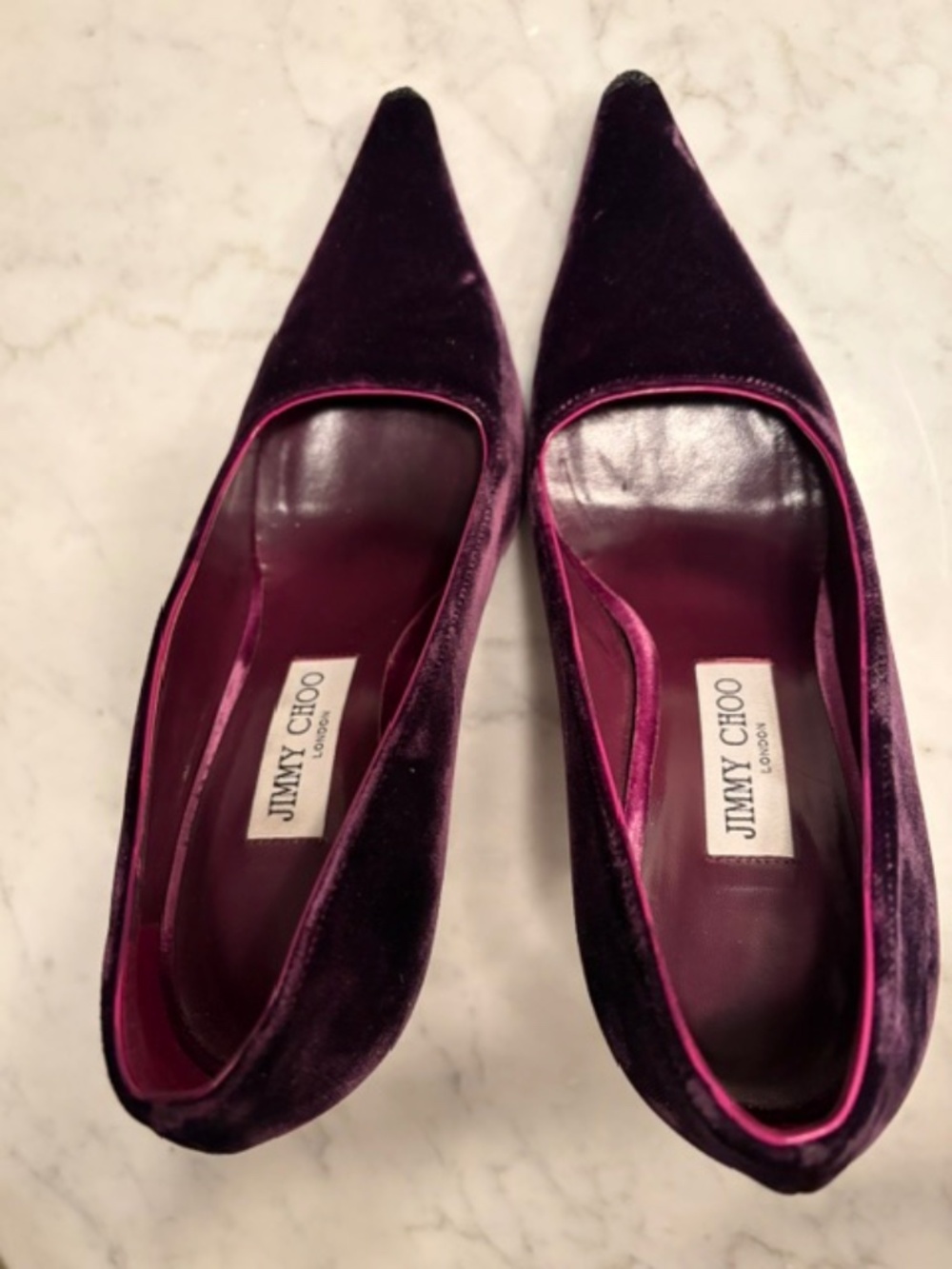 Jimmy Choo Velvet Heels Pumps